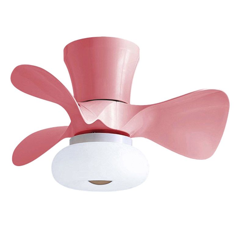 Lámpara de ventilador de techo de LED floral semi de la habitación para niños con sombra acrílica