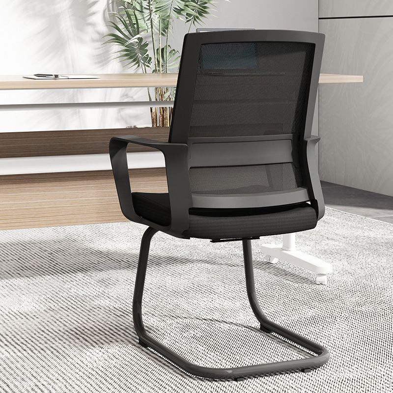 Mid Back Home Office Chair Black Frame Modern Conference Chair