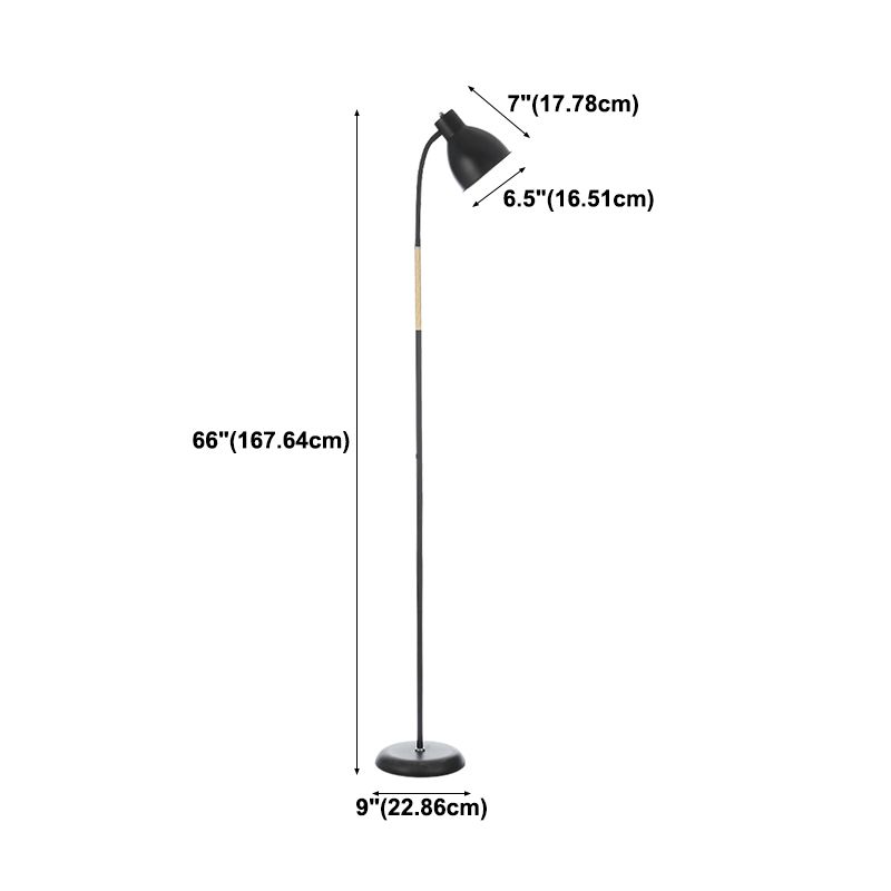 Bodenlicht 1-Licht-Bodenlampe mit Makkaronstil mit Metallschatten für Schlafzimmer