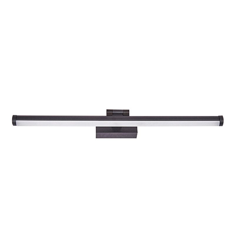 Linear Shape Metal Wall Sconce Modern Style 1 Light Mirror Wall Mount Lighting in Black