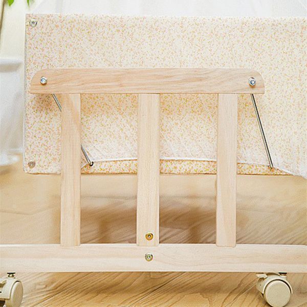 Solid Wood Rectangle Bassinet Rocking and Gliding Crib Cradle for Baby