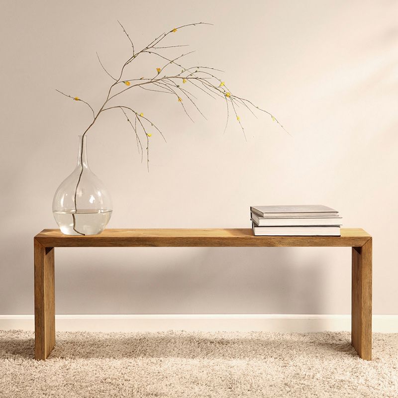 11.8" Wide Contemporary Seating Bench Solid Wood Bench with Legs