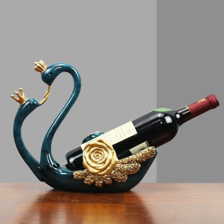 Glam Tabletop Wine Bottle Holder Resin Wine Rack Bottle for Room