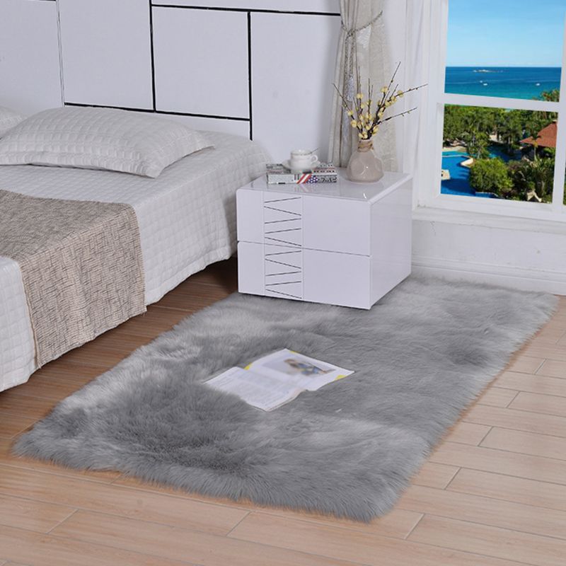 Stylish Comfort Shag Rug Contemporary Plain Carpet Polypropylene Washable Area Rug for Living Room