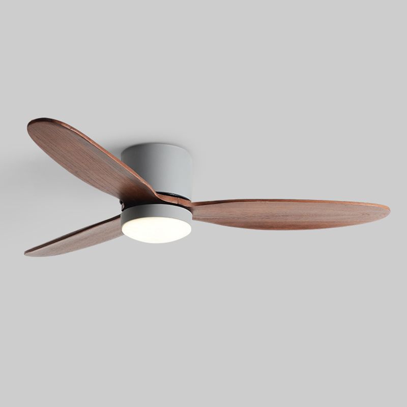 Contemporary LED Ceiling Fan Lamp 3-Blade Fan Lighting for Bedroom