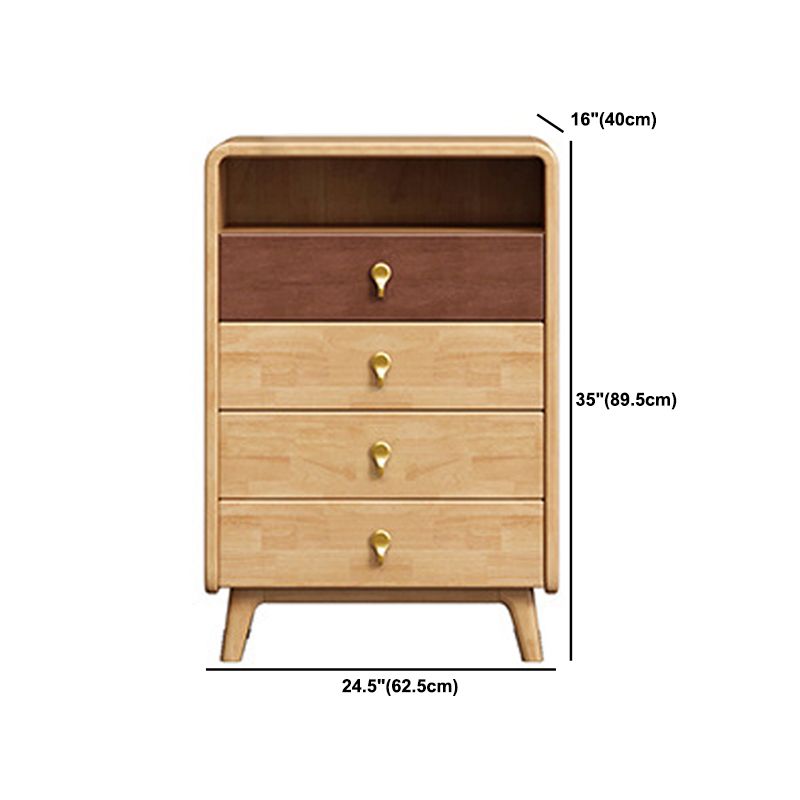 Contemporary Accent Chest with 4 Wooden Legs 15.74" Wide Chest with Drawers