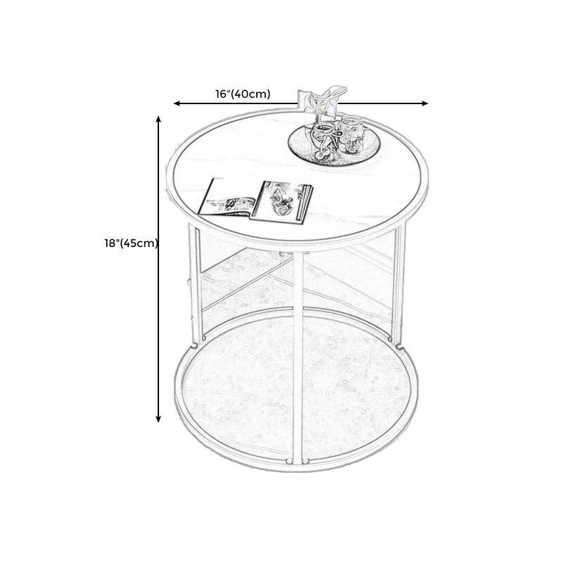 Modern Metal Frame/Cross Leg End Table Round/Rectangular Top Side Table