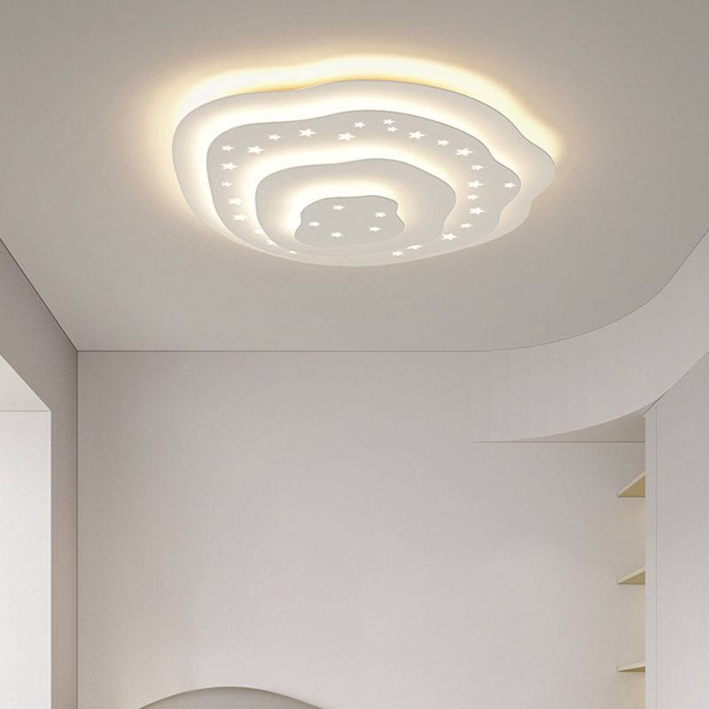 Modern Ceiling Light Simplicity White Shade LED Flush Mount Ceiling Lamp for Sitting Room