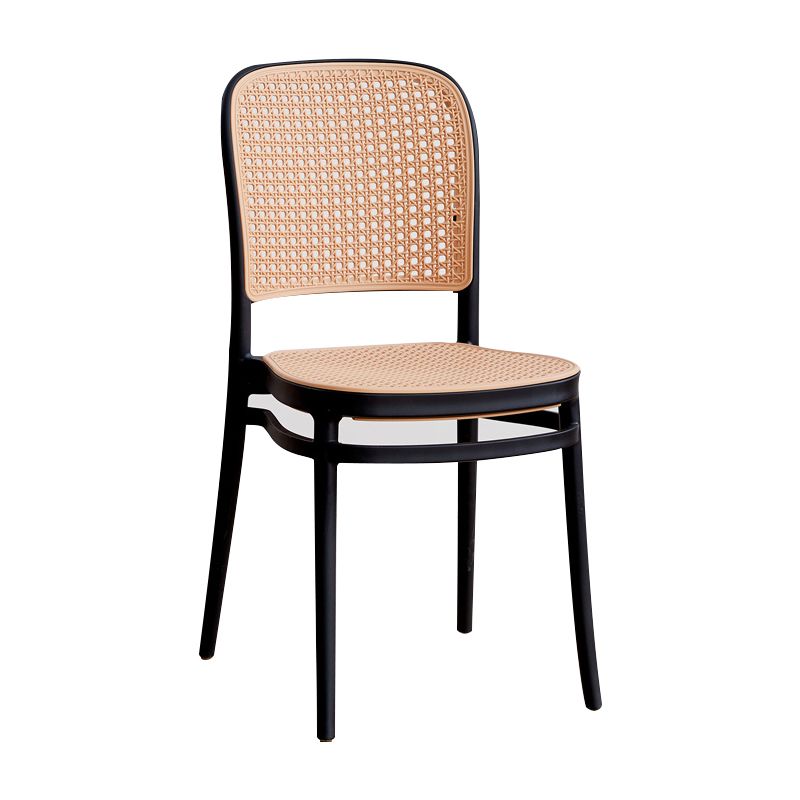 Modern Style Open Back Plastic Armless Dining Chairs(Set of 4/8)