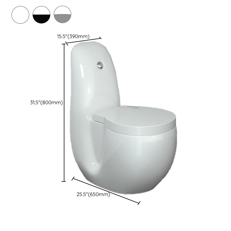 Contemporary Siphon Jet Flush Toilet Floor Mounted Urine Toilet for Bathroom