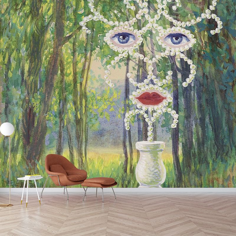 Full-Size Surreal Wall Paper Murals Pastel Color Rene Magritte Sheherazade Painting Wall Decor, Custom Print