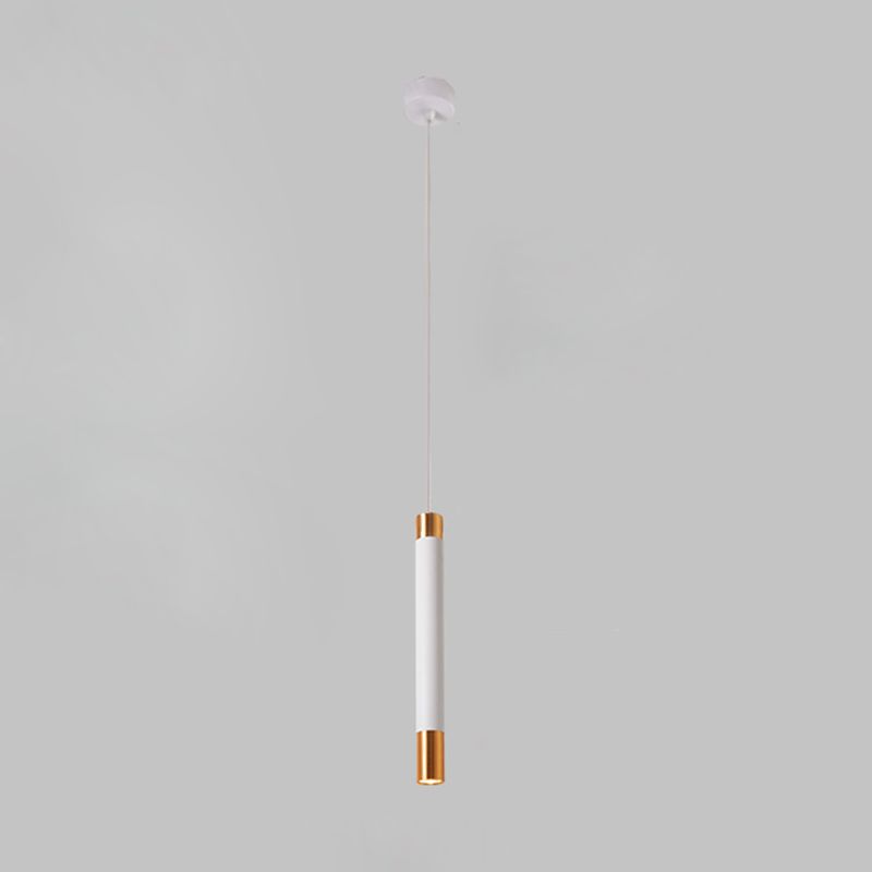 Modern Style Aluminum Pendant Light Cylinder Shape Hanging Pendant for Bedroom