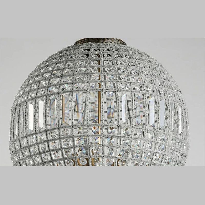 Crystal Globe Chandelier Lighting Simple Style Suspension Light for Dining Room