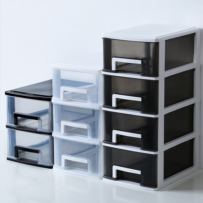 Drawers File Cabinet Vertical Home or Office Transparent Plastic File Cabinet