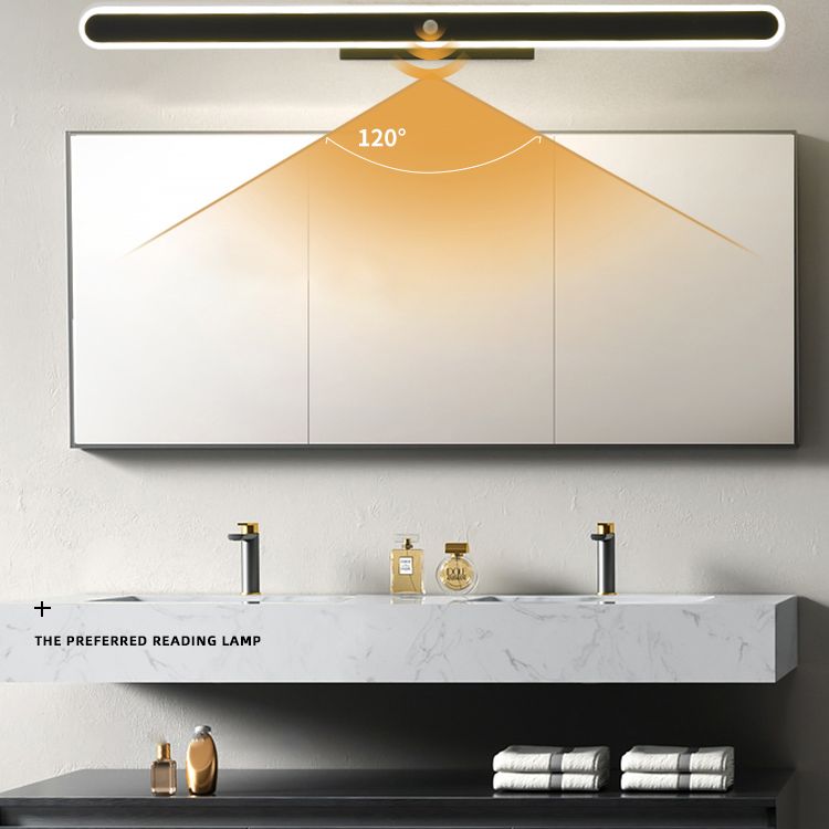 Modern Minimalist Style Streamlined Vanity Wall Light Fixtures Acrylic Vanity Lighting Ideas for Bathroom