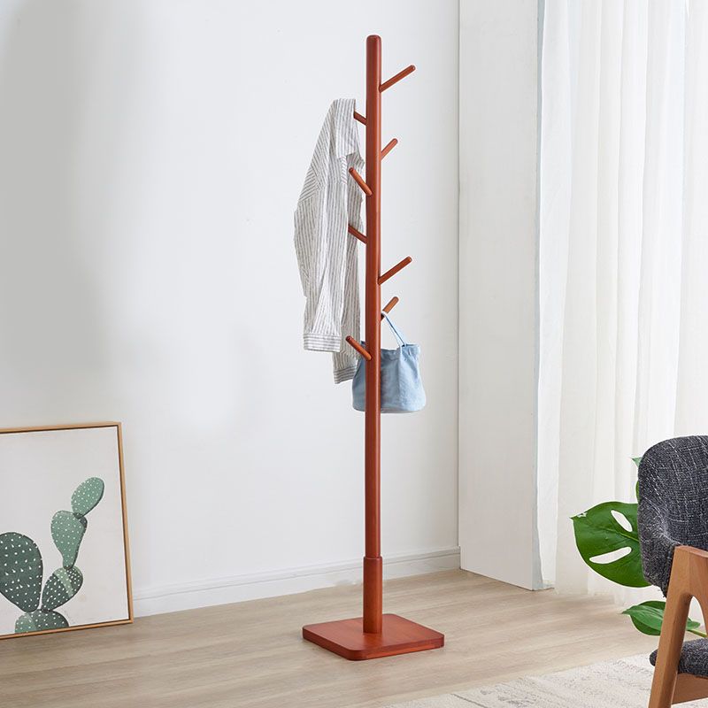 Modern Hall Tree Hooks Entry Hall Treein Dark Oak Wood Coat Hanger