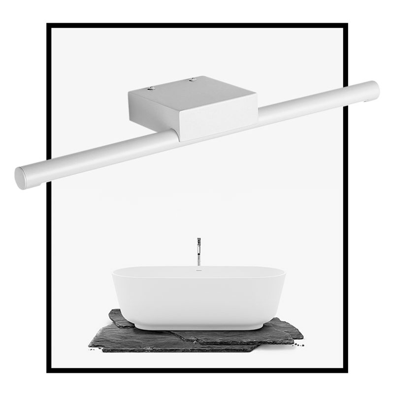 Linear Shape Contemporary Vanity Light Metal 1 Light LED Mirror Light for Bathroom