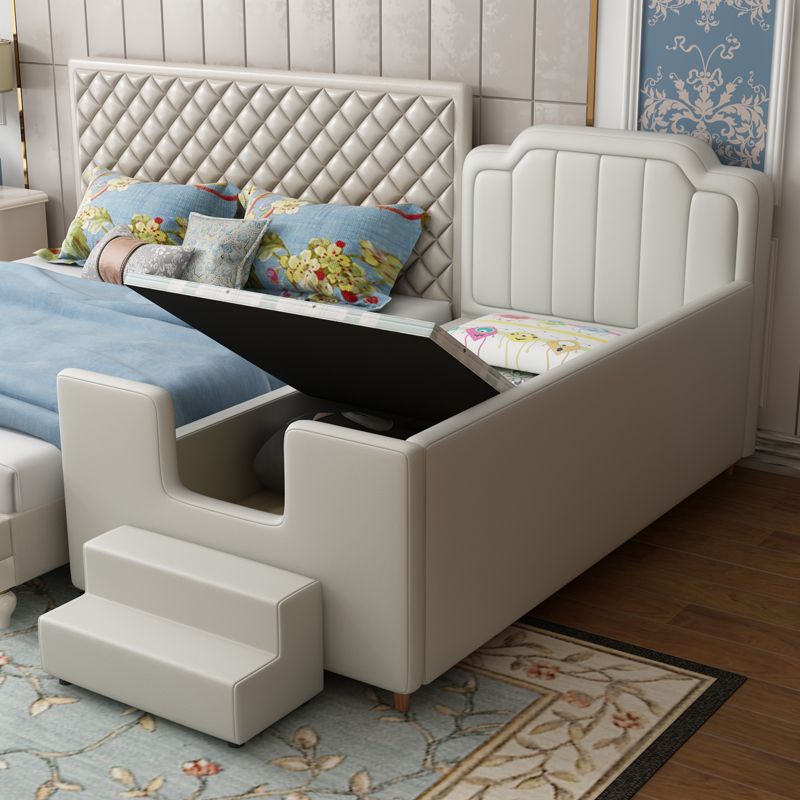 Baby Crib with Mattress and Guardrail Nursery Bed with Storage