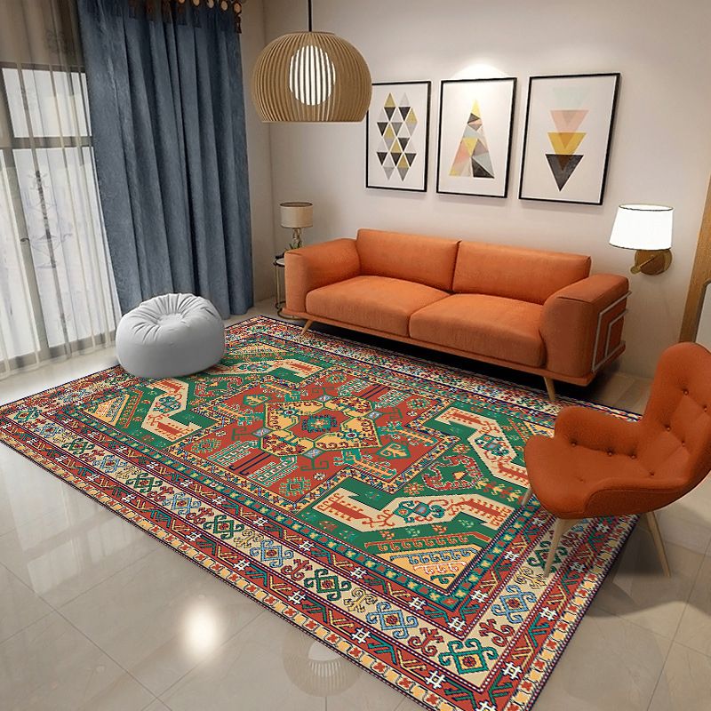 Tappeto tradizionale tappeto di stampa floreale per tappeti multicolore shabby chic con supporto non slip