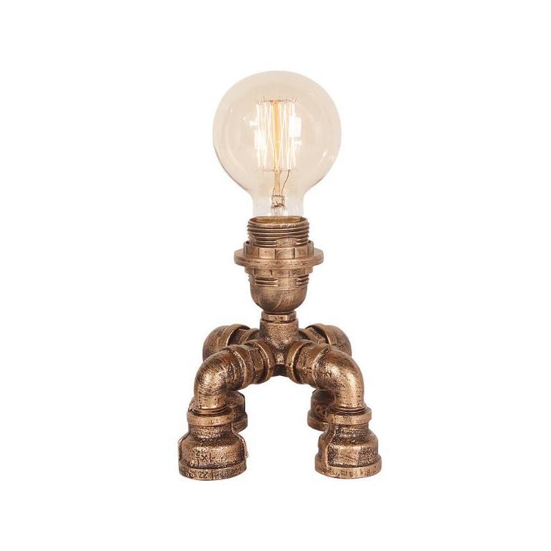 Bronze Ein-Bulb-Tischlager-Lagerhause-Eisen-Eisen-Eisen 3-Leg/4-Leg/Sitting-Roboter Nachttisch-Lampe mit/ohne Käfigschutz