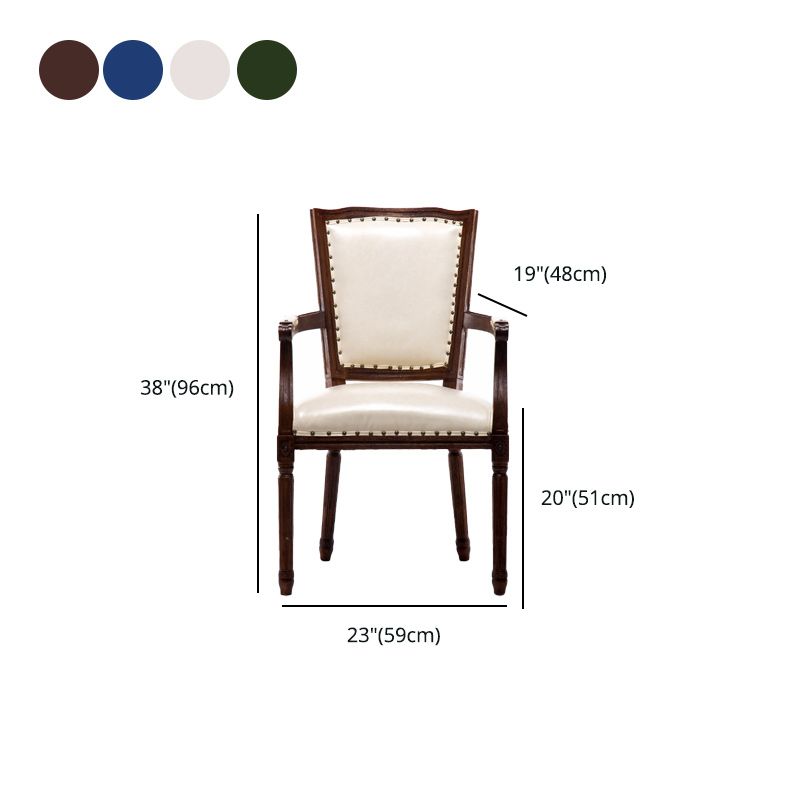 Traditional Style Dining Chair Solid Wood Upholstered Dining Room Chair