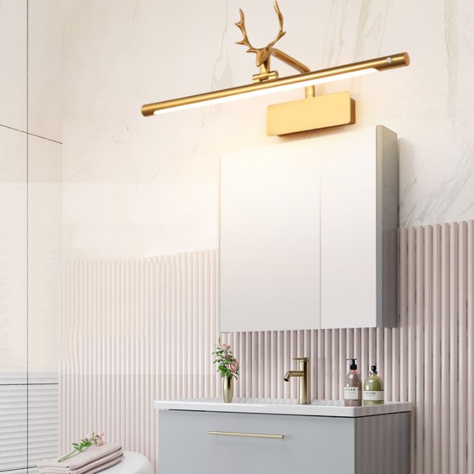 Modern Luxury Style Streamlined Wall Mounted Vanity Lights Metal Vanity Wall Light Fixtures with Antlers