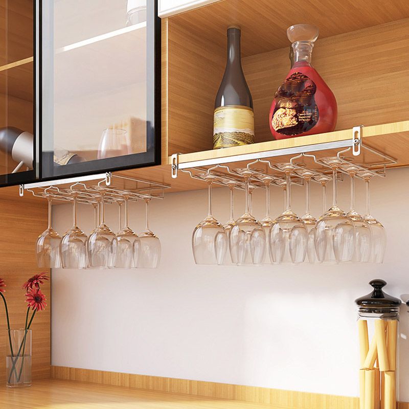 Contemporary Hanging Glass Rack Stainless Steel Glass Rack for Kitchen