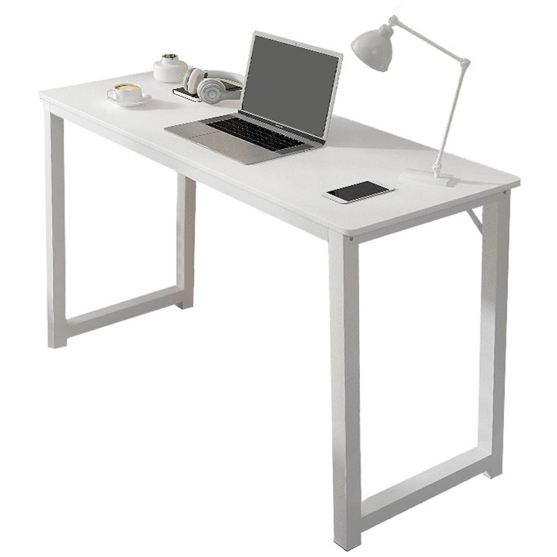 Modern Writing Desk Antique Finish Wooden Computer Desk with Metal Legs