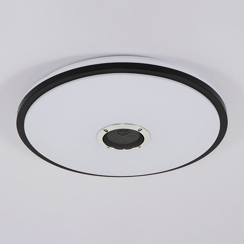 Plastic Circle Ceiling Mounted Fixture Modern LED Bluetooth Ceiling Light