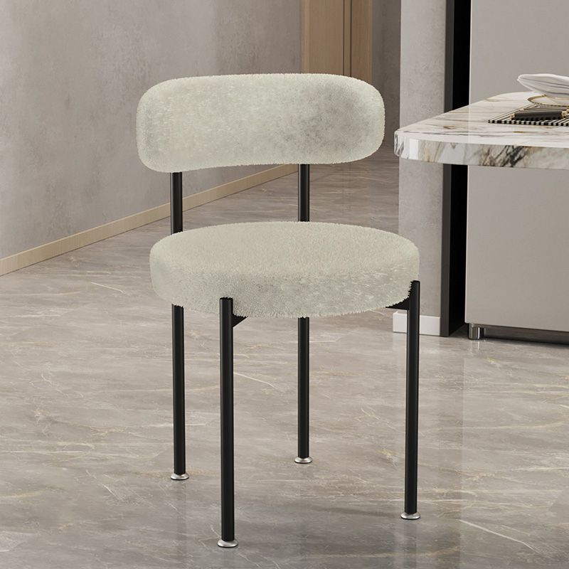 Contemporary Open Back Chair Upholstered Dining Side Chair for Home