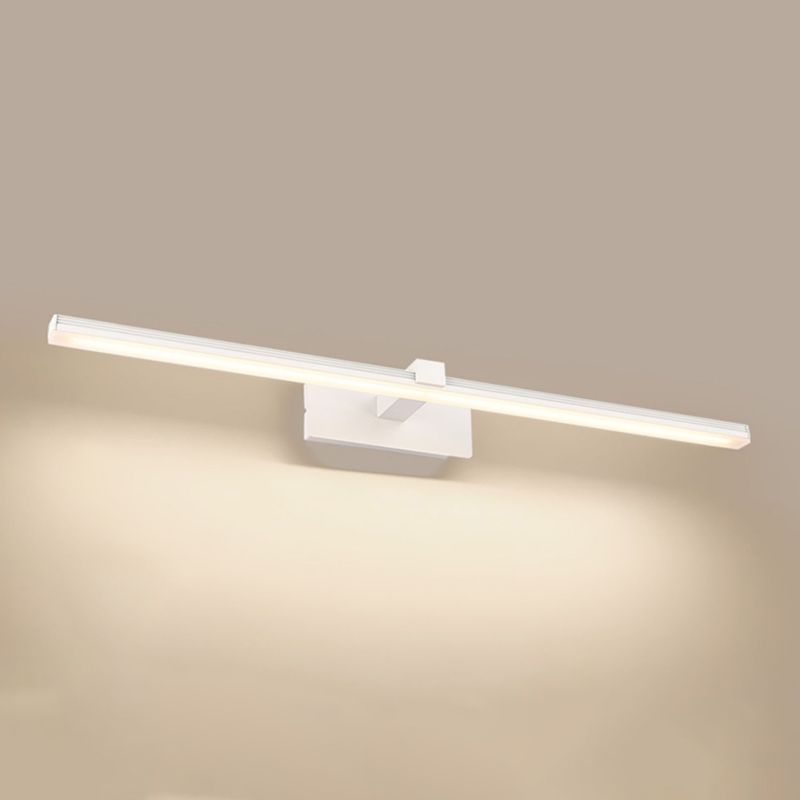 Linear Shape Vanity Light Contemporary Metal Single Light LED Mirror Light for Bathroom