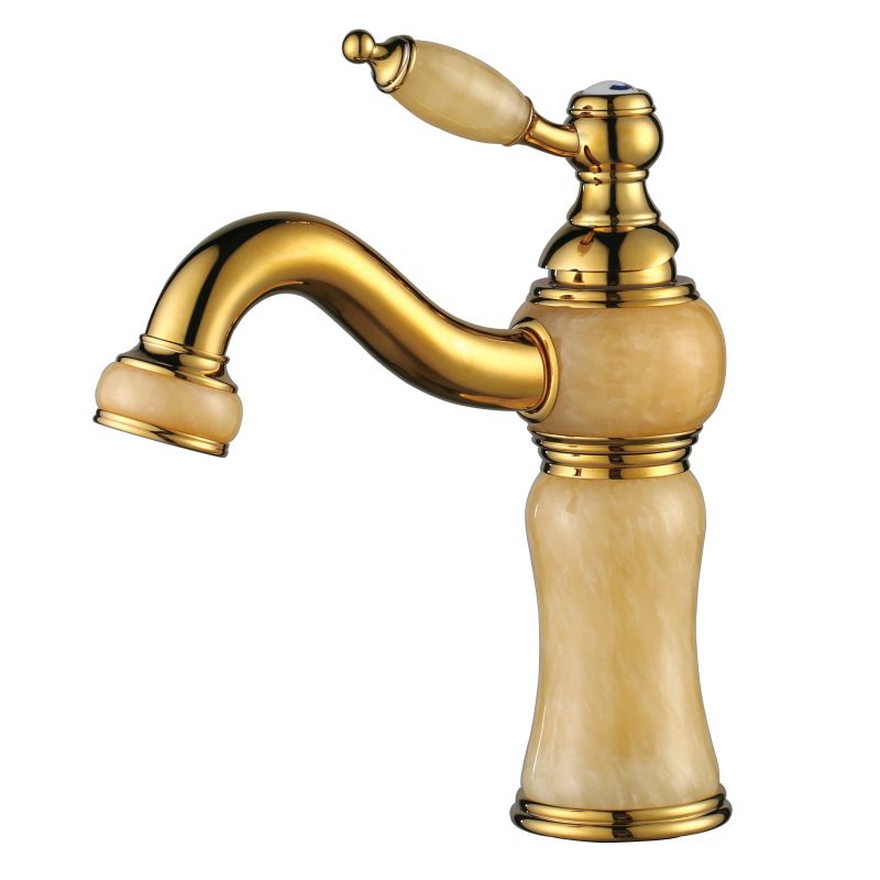 Traditional Centerset Faucet Knob Handle Low Arc Solid Brass Faucet