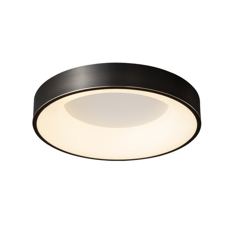 Modern Drum Ceiling Lighting Metal 1-Light Ceiling Mount Light Fixture