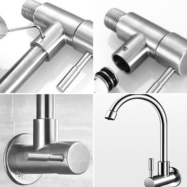 Modern 1-Handle Faucets Stainless Steel with Water Dispenser Standard Kitchen Faucets