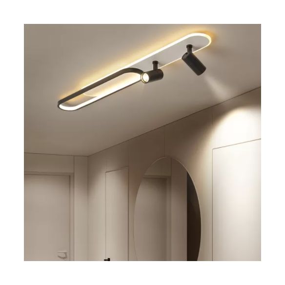 Acryl ovaal LED Semi Flush Mount in moderne beknopte stijl metalen plafondlicht voor gang