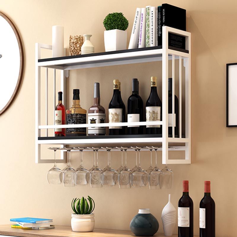 Metal Wall Mounted Wine Glass Stemware Rack Holder Industrial Wine Rack Kit