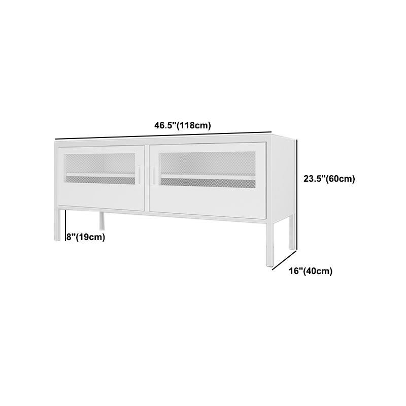 Modern Style Metal TV Stand Enclosed Storage TV Console,46.46"L x 15.74"W x 23.62"H