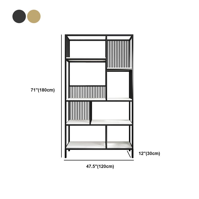 Shelves Included Bookcase 5 Shelf Bookshelf Engineered Wood and Metal