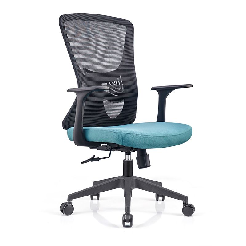 Modern Fixed Arms Office Chair Adjustable Seat Height No Distressing Ergonomic Desk Chair