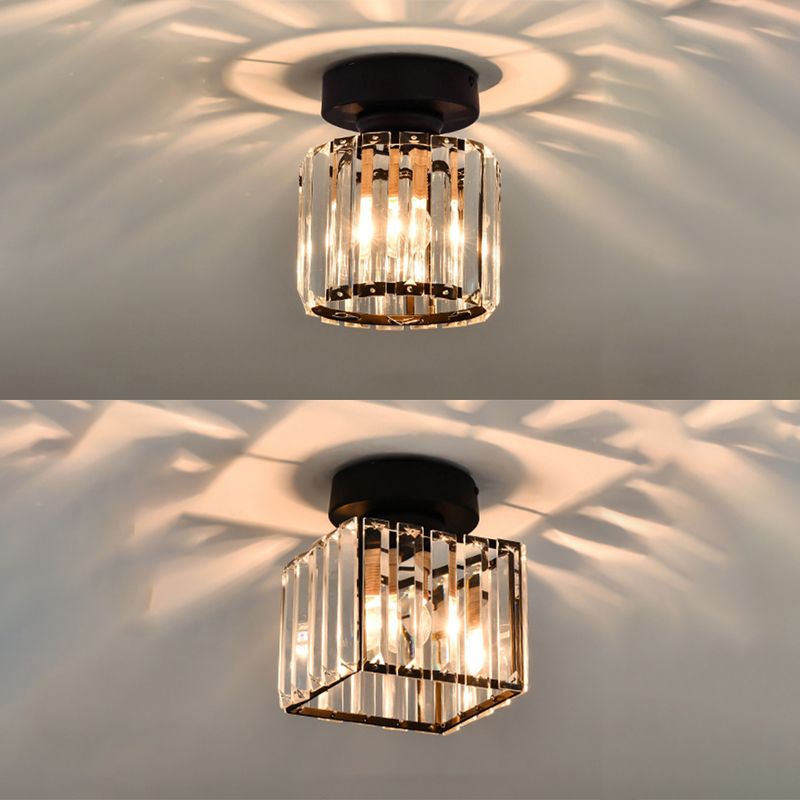 Modernism Flush Mount Ceiling Light Crystal Flush Light for Corridor