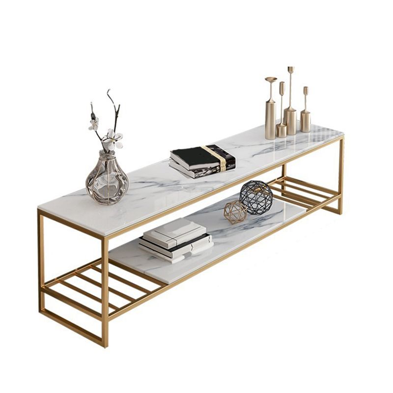 Glam TV Stand Console Open Storage Media Console TV Stand for Living Room