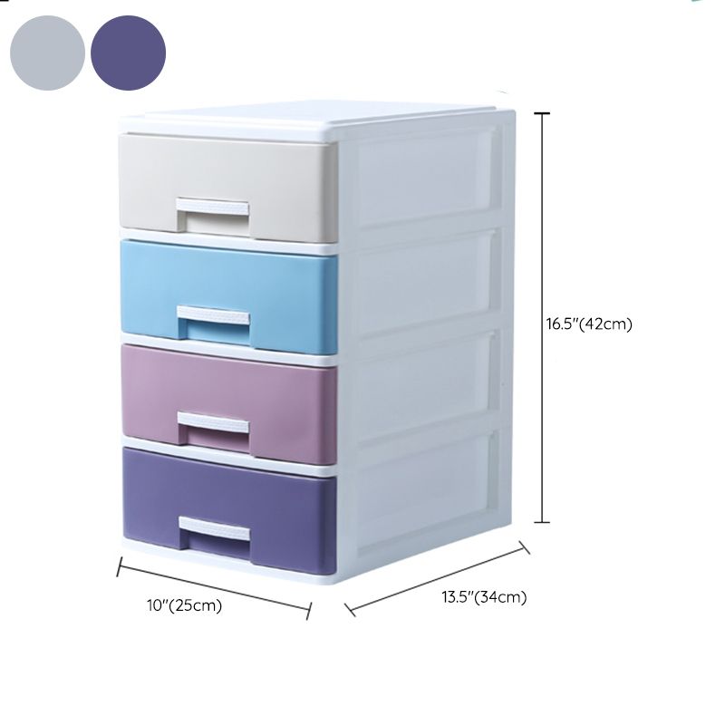 Modern Filing Cabinet Plastic Vertical File Cabinet with Drawers for Home Office