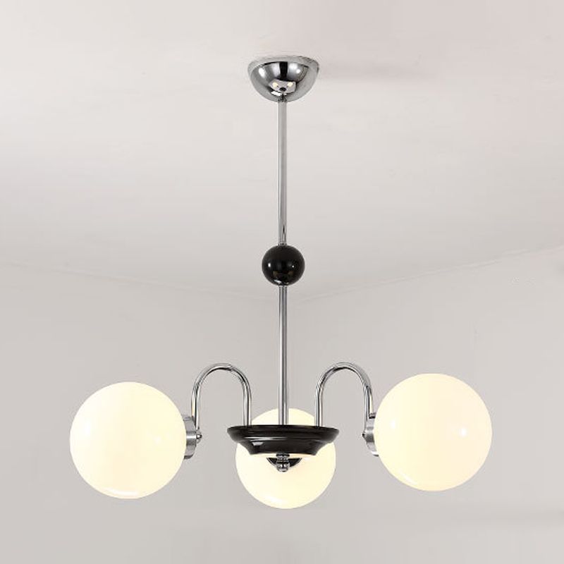 Spherical Hanging Chandelier Simplicity Style Glass Pendant Chandelier