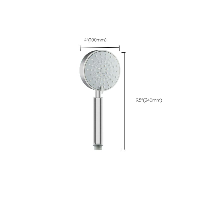 Round Self-Cleaning Hand Shower Adjustable Spray Pattern Stainless Steel Hand Shower