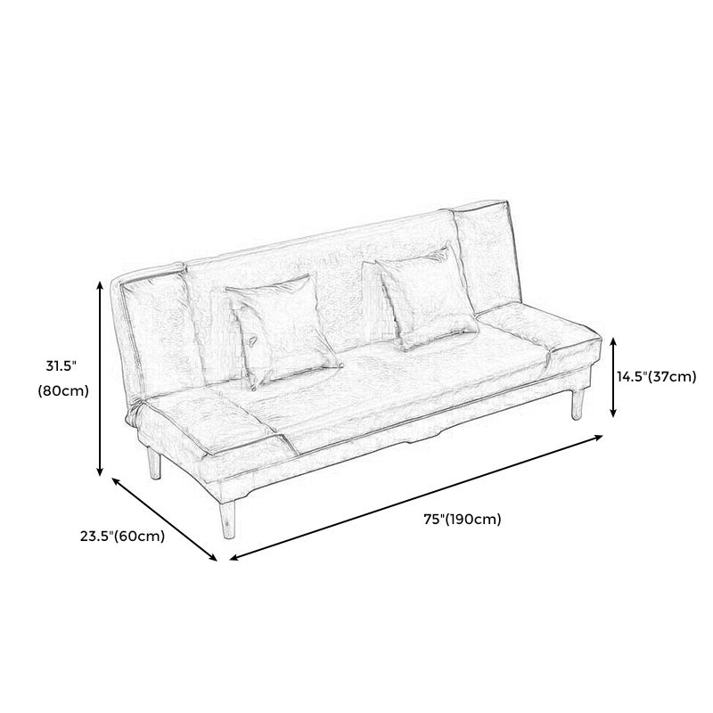 Moderne Makaroon Holz 4 Beine Sofa Cabrio Armless Sofe für Wohnzimmer