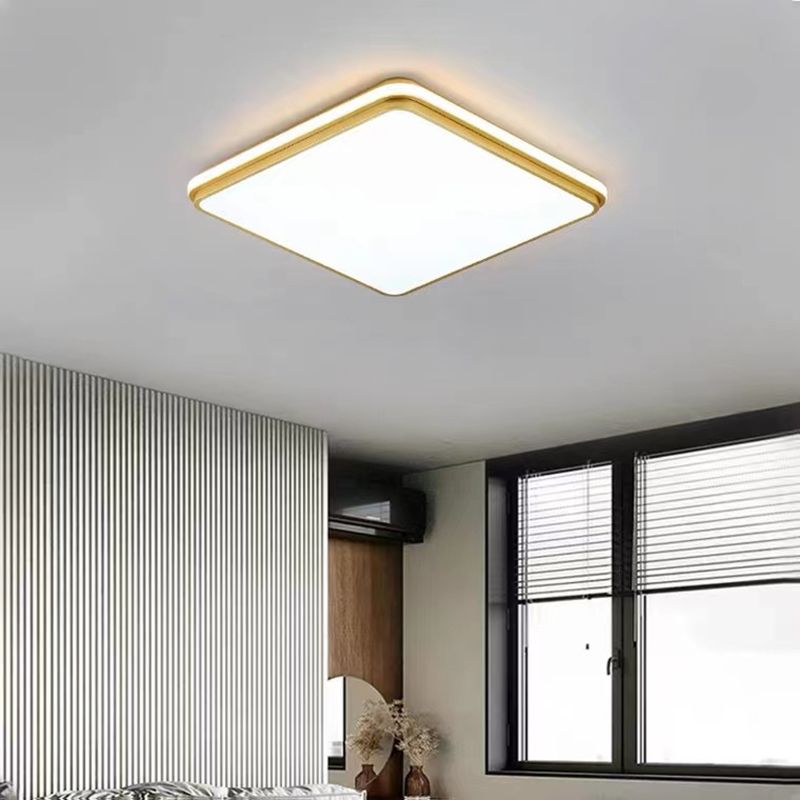 Metal Square Flush Mount Lighting Simplicity 2 Lights Flush Mount Led Lights