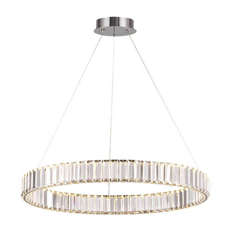 Éclairage d'éclairage de lustre en cercle LED MINIMALM LED CRISTAL PENDANT ÉCLAIRAGE