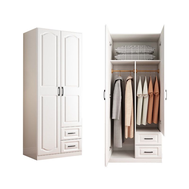 Manufactured Wood Bedroom Armoire White Hanging Clothes Rack