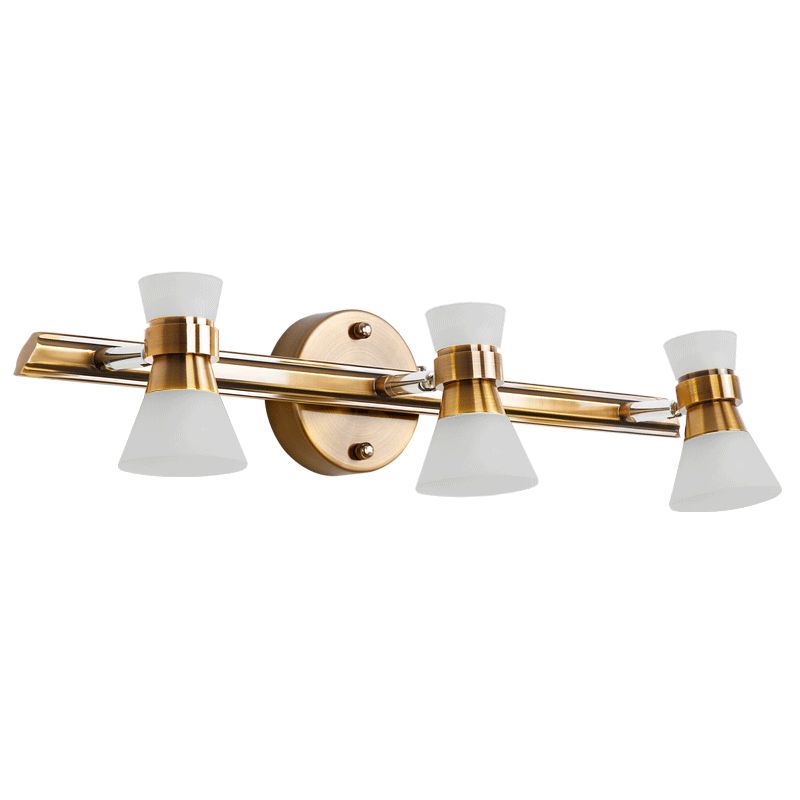 Contemporary Style Geometric Vanity Lighting Ideas Metal Multi Lights Vanity Fixtures