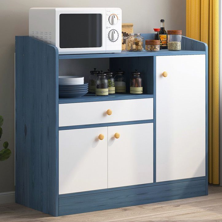 Wood Kitchen Sideboard Cabinet Modern Credenza with Drawer and Storage